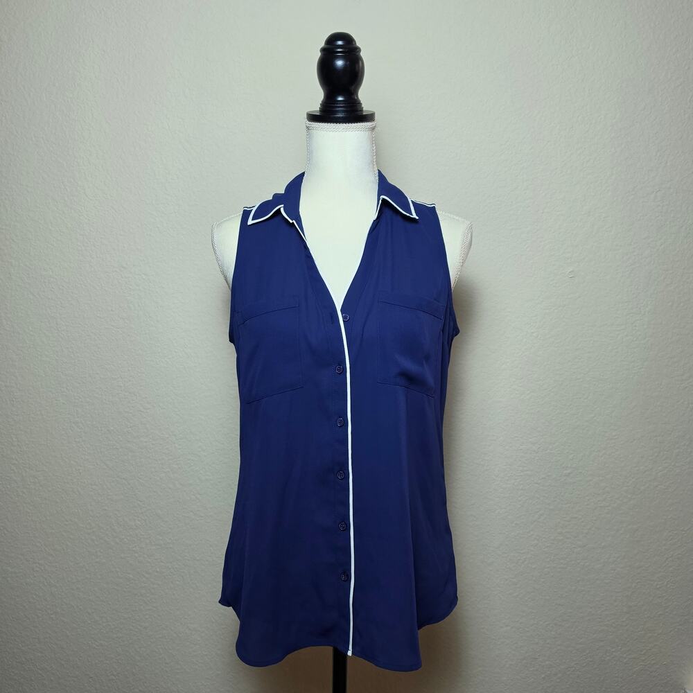 Express Sleeveless Blue Top Small